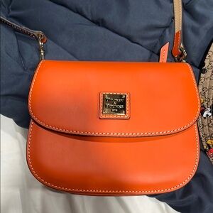 Dooney & Bourke Orange Leather Crossbody Bag